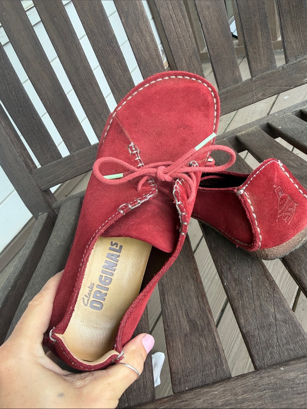 Clark’s suede leather moccasin shoes - Picture 7 of 8